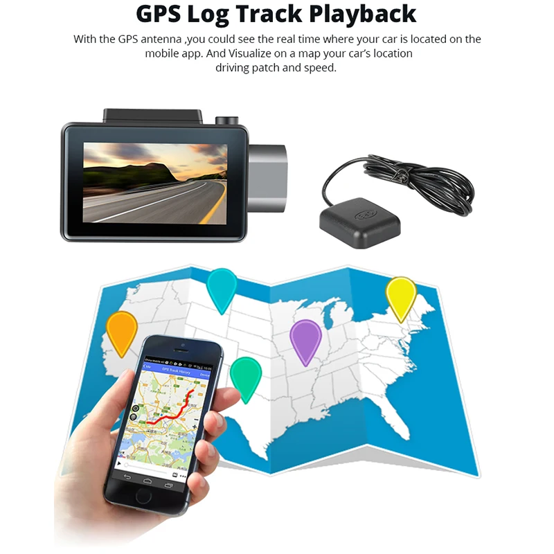 QUIDUX Mini Android автомобильный видеорегистратор GPS 270 градусов 3G WIFI сенсорный экран с