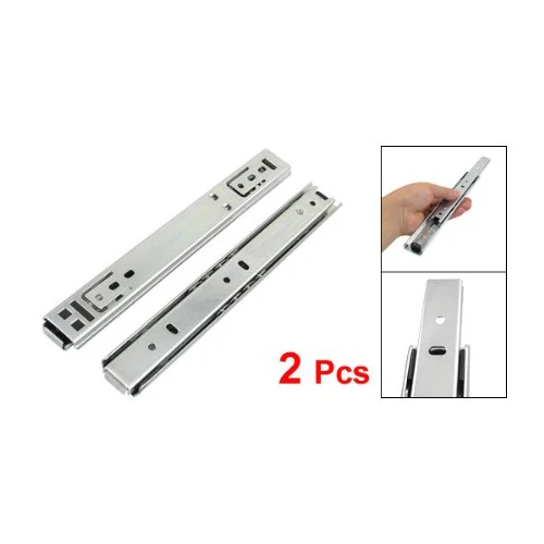 

2 Pcs x 8" 2-fold Ball Bearing Telescopic Cabinet Drawer Slide Rails