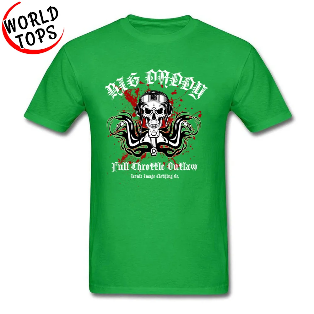 Prevalent Mens Top T-shirts Crew Neck Short Sleeve 100% Cotton Fabric Big Daddy Outlaw Tops & Tees Casual T Shirt Big Daddy Outlaw green