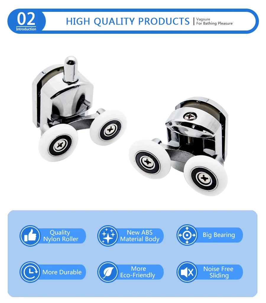 До 4 никель-металл-8 шт./компл. 23 мм/25 мм ролики для душевой двери из цинкового сплава с двойными колёсами из раздвижная душевая дверь на роликовом подшипнке колеса бегунов Замена