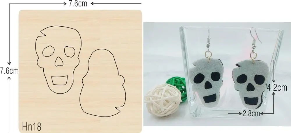 

Devil Earrings DIY cutting die-- new wooden mould cutting dies for scrapbooking