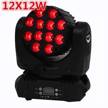 

LED beam moving head light 12x12w rgbw 4in1 color with advanced 9/16 dmx channels for dj disco parties show lights