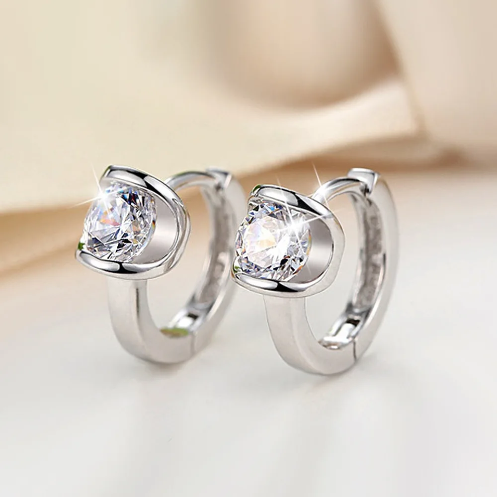 

Romantic Cute Female Stud Earring 925 Sterling Silver Jewelry High Quality Cubic Zircon Stud Earrings For Women Gift