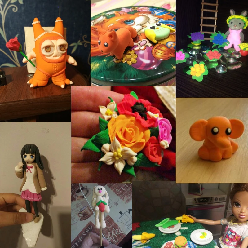 24pcs Polymer Light Clay Slime Craft Toy Plasticine Air Dry Clay DIY Soft Playdough Boy Girls Creative Handgum Toys For Children