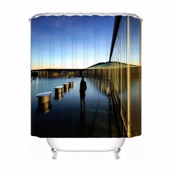 

Custom Latest Fashion Venice Boat Shower Bath Curtain Mildewproof Waterproof Polyester Various Sizes#0421-21-42