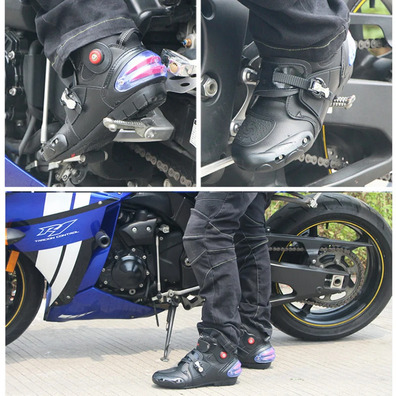 Профессиональные ботинки в байкерском стиле; обувь для мотокросса; гоночная обувь; мотоциклетная обувь; ботинки для верховой езды; мужские ботинки для велоспорта; спортивные ботинки; Botas