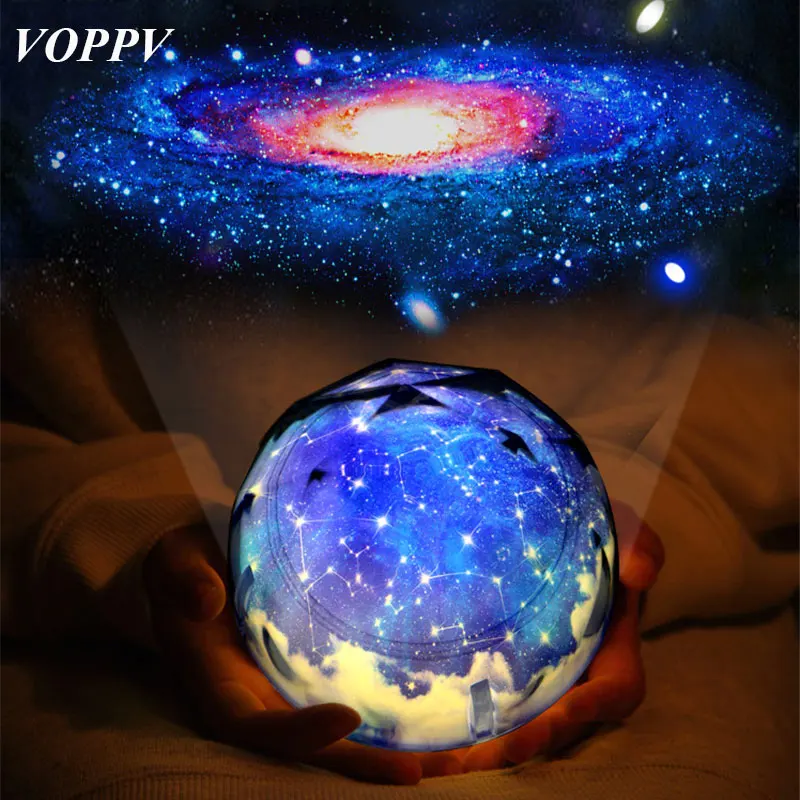 

VOPPV LED Projector Moon Night Light Bedside Lamps Planet Magic Earth/Universe/Moon Light Christmas LED Table Lamp Night Light