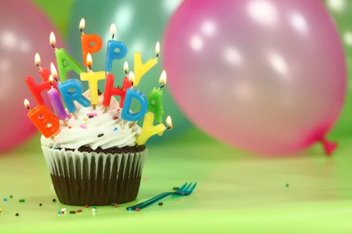 

Birthday Art fabric photography backdrops printed with balloons and multi-colored cakes Backdrop for baby newborn D-9317