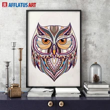 INSPIRAÇÃO Da Lona Pintura Colorida Moda Nordic Coruja Cópias Do Cartaz Da Parede Da Arte da Lona Pintura de Parede Pictures Sala de Crianças Decoração Da Sua Casa