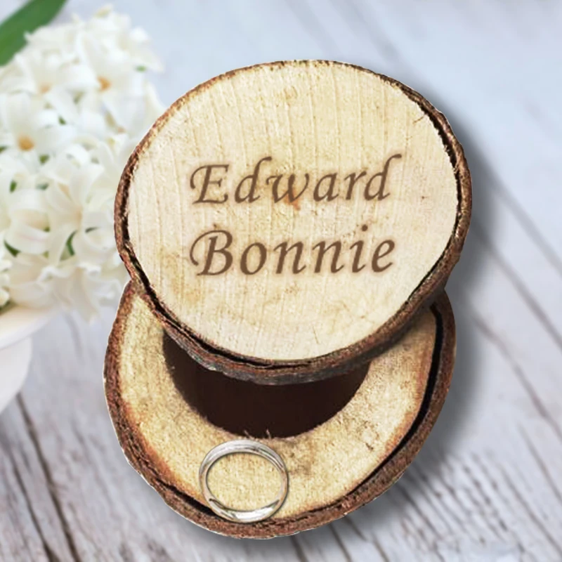 Name A Por Wedding Gift Photography Anniversary Gift Ideas Inspirational 2 Years Chic Design Rustic Wedding Ring Box Holder Customized Memory Personalized Our Name High Quality Por