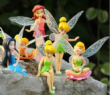 

High Quality PVC (6pcs/set) Tinkerbell Fairy Adorable tinker bell Figures Toy Toys Free Shipping Retail