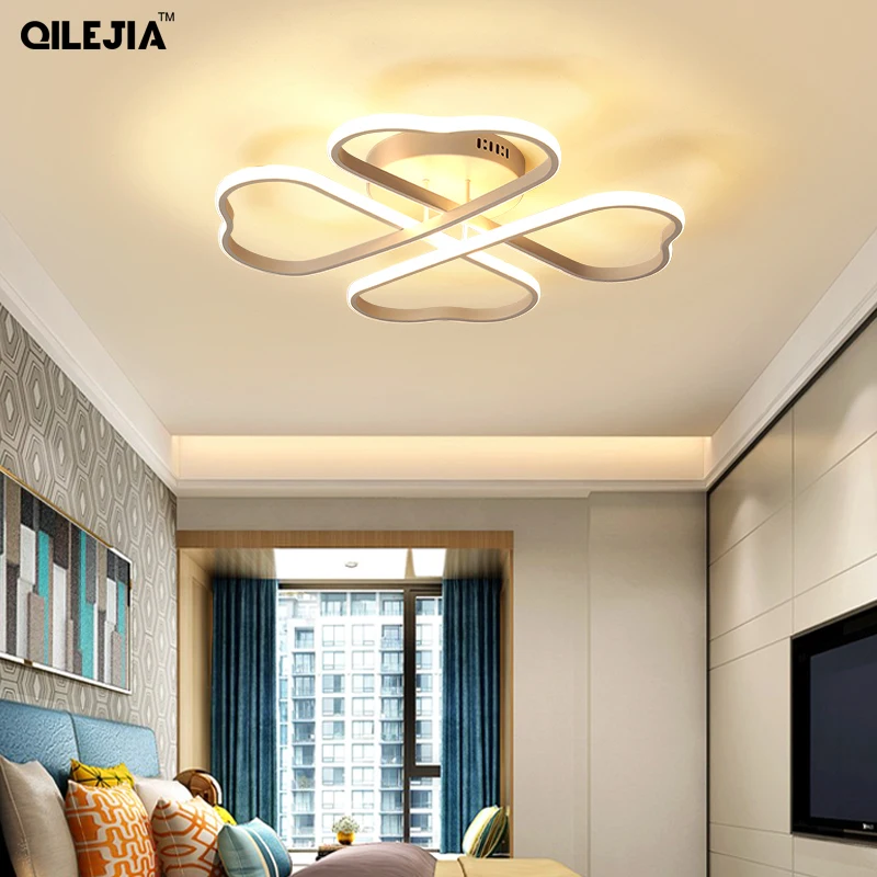 

Remote control Modern Led Ceiling Lights for living room bed room Surface Mounted lamparas de techo Heart shape home fixtures