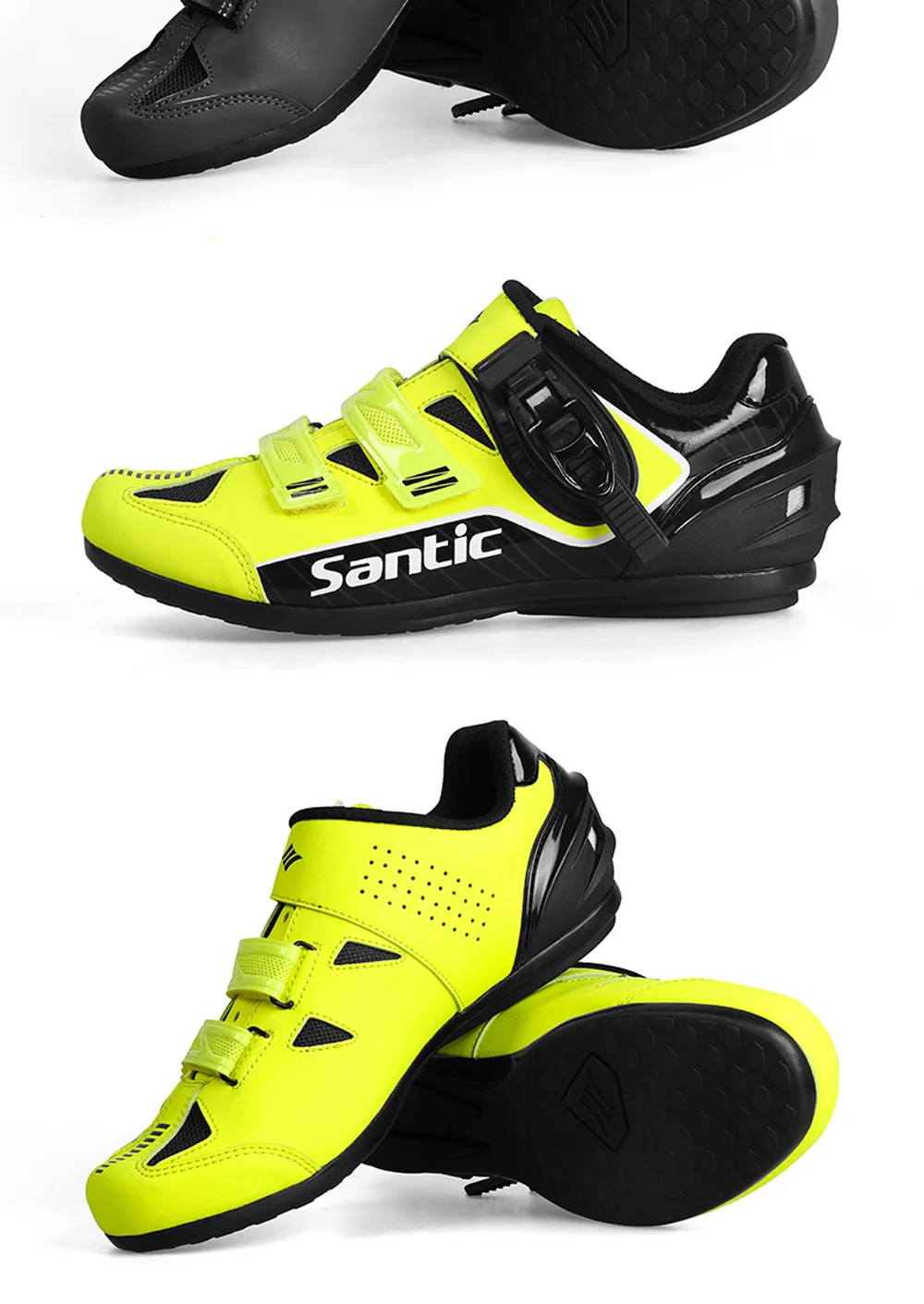 Santic/Мужская велосипедная обувь для езды на велосипеде; дорожная Pro Team; обувь для горного велосипеда; резиновая дышащая велосипедная обувь; разблокированная обувь; Zapatillas Ciclismo