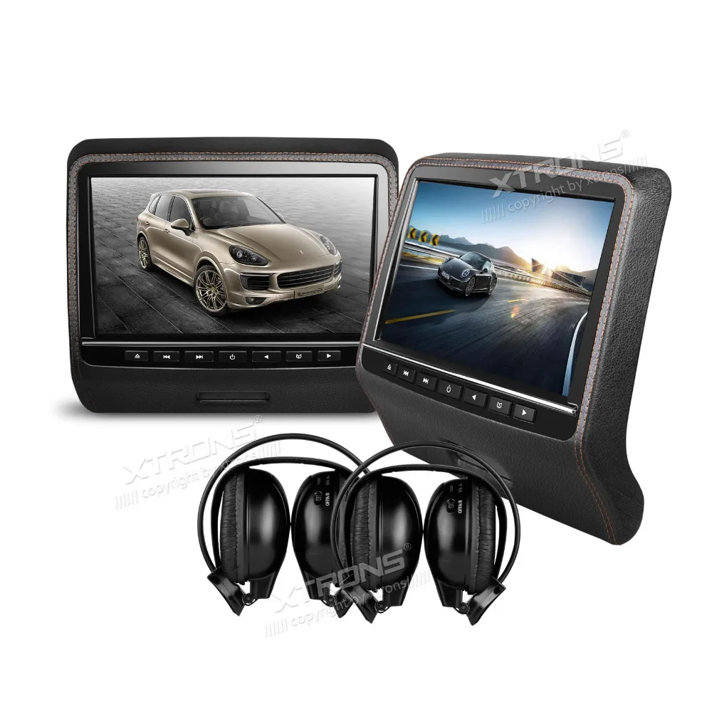 Perfect 2*9" Leather Style Brown Color Headrest Car DVD Headrest DVD Headrest Monitor DVD with HDMI Port & 2 IR/FM Headphone Included 1 Perfect 2*9" Leather Style Brown Color Headrest Car DVD Headrest DVD Headrest Monitor DVD with HDMI Port & 2 IR/FM Headphone Included 1