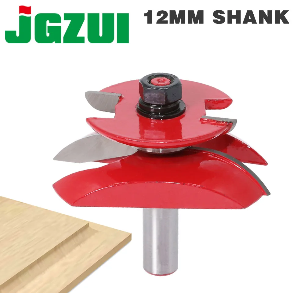 12 Shanks Round Over Rail & Stile with Cove Panel Raiser 1Bit Router Bit Set Tenon Cutter for Woodw