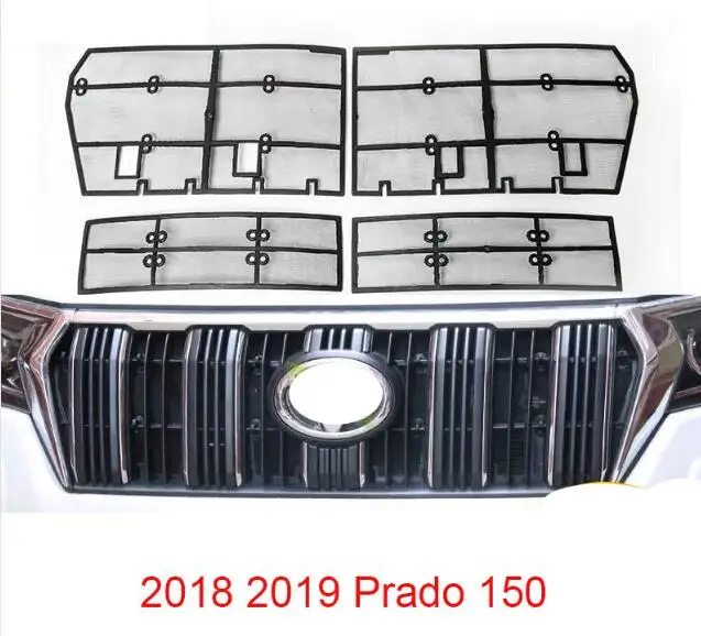 2010- FJ150 Нержавеющая сетка для скрининга насекомых автомобиля Передняя решетка сетка для Toyota Land Cruiser Prado 150 аксессуары - Цвет: 2018 -2019 prado