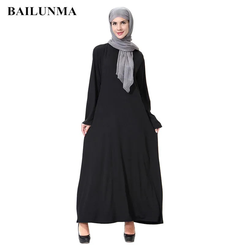 Дубай мусульманская одежда абайя Кафтан Дубай арабское платье намаз эльбисеси черное