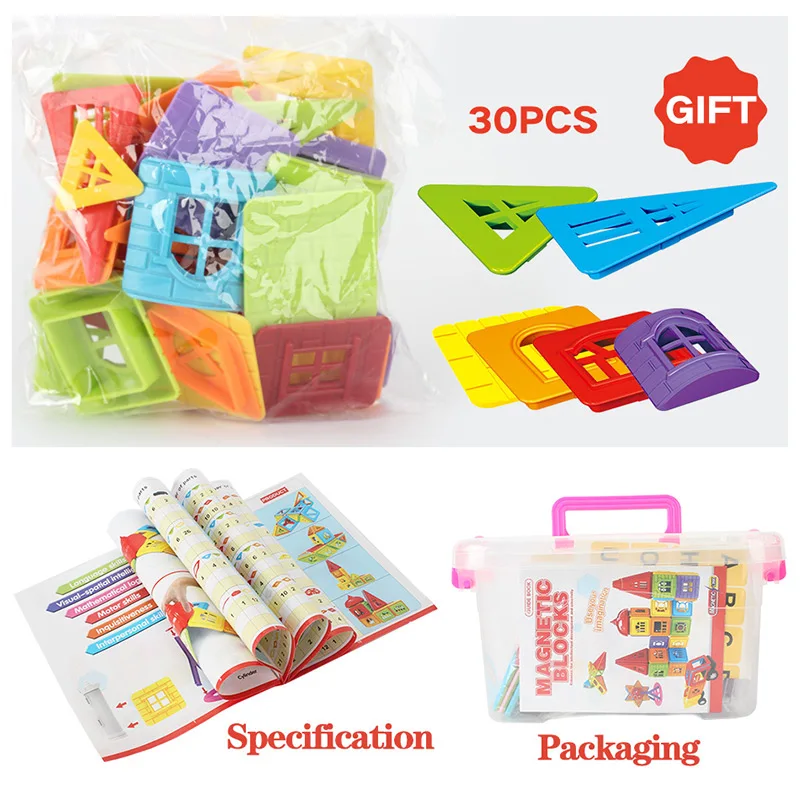 Goede 114 stuks Tot 196 STUKS Magnetische Blokken Magnetische Designer Bouw Speelgoed Set Magneet Educatief Speelgoed Voor Kinderen Kids Gift