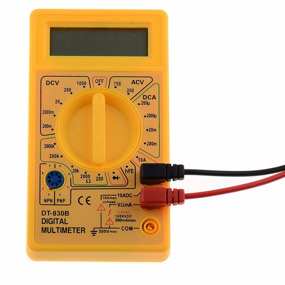 50PCS DT 830B Digital Multimeter Electrical AC DC Ammeter Voltmeter Ohm Tester Meter 750/1000V