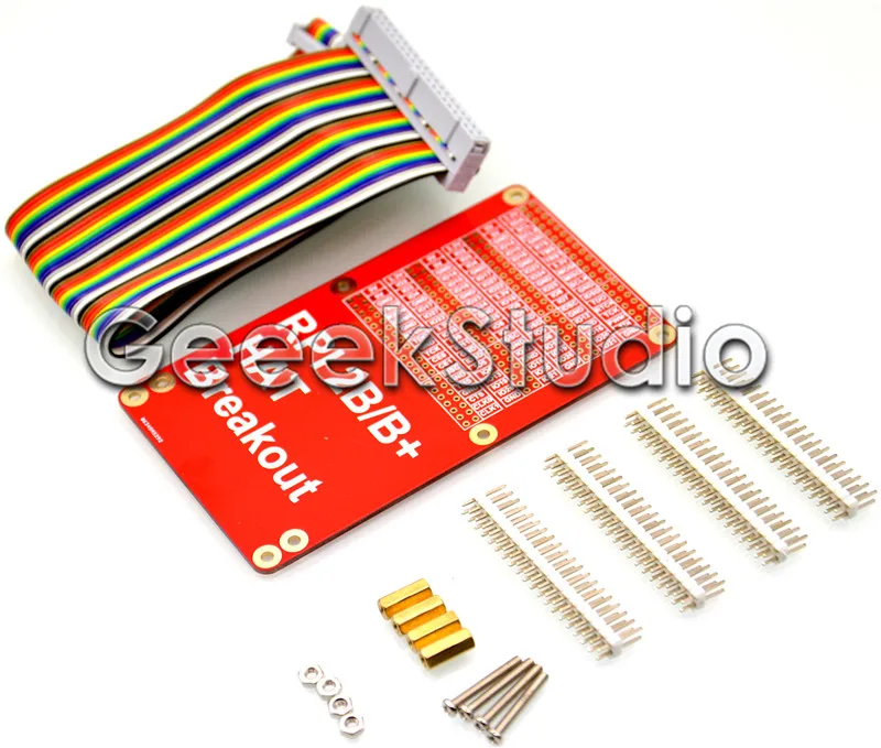 

HAT Breakout Shield DIY GPIO Expansion Board with 40P Rainbow Cable Kit for Raspberry Pi 2 / 3 Model B