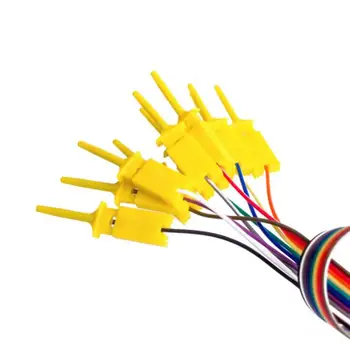 

10PCS High Efficiency SMD IC test hook clip Logic Analyzer Cable test hook clip line to dupont wire