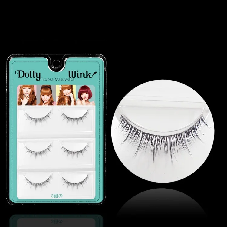 Dolly Wink 3 Pairs/Lot 3D Double Layer False Eyelash Extension MX01