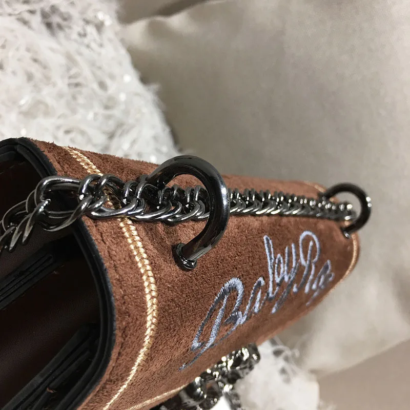 Fashion Design Women Leather Letter Shoulder Bag Female INS Popular Luxury Handbag Chains Crossbody Flap Bolsa For Lady SS3495 (8)