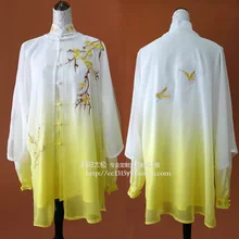 Customize Chinese Tai chi clothing Martial arts taiji performance shawl kungfu clothes embroidery for women children girl kids