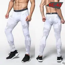 Камуфлированные облегающие Штаны спортивные колготки Для мужчин для бега, футбола тренировочные брюки для фитнеса, леггинсы Мужская спортивная одежда, брюки