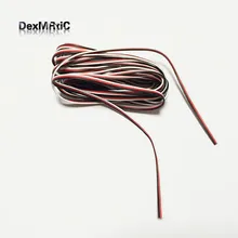 1 м сервокабель-удлинитель Кабель 26AWG провода 3-красный/черный/белый 100 см для Futaba