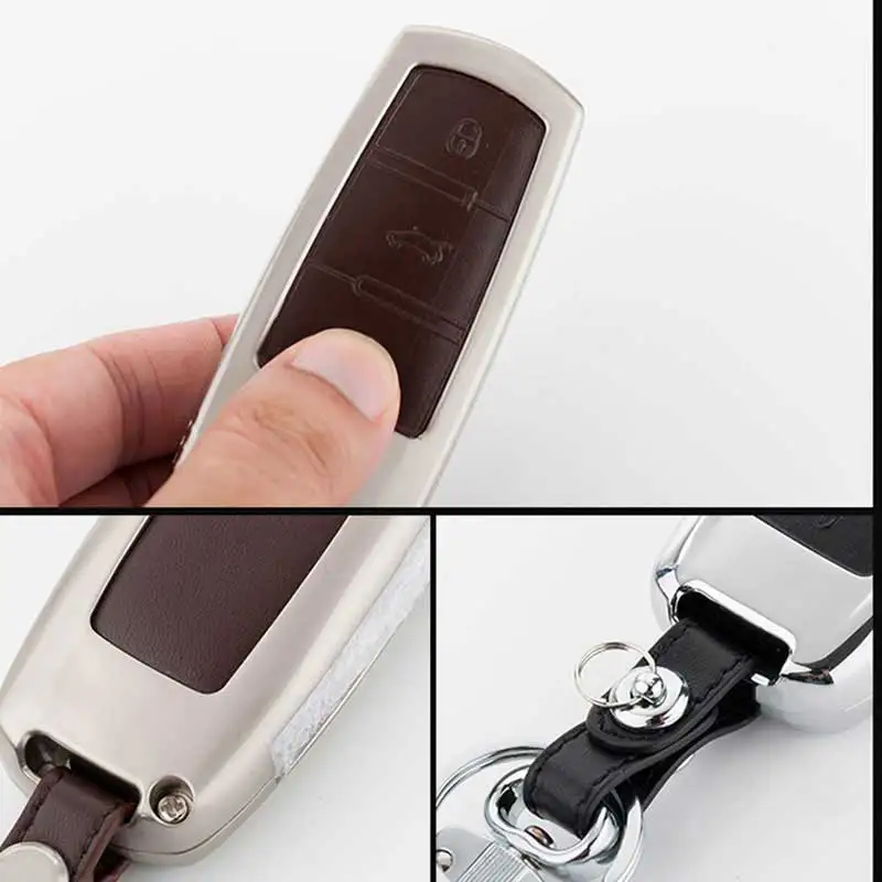 Icecare-Zinc-Alloy-Leather-Car-Styling-Key-Cover-Case-For-Volkswagen-VW-CC-Passat-B6-B7 (3)