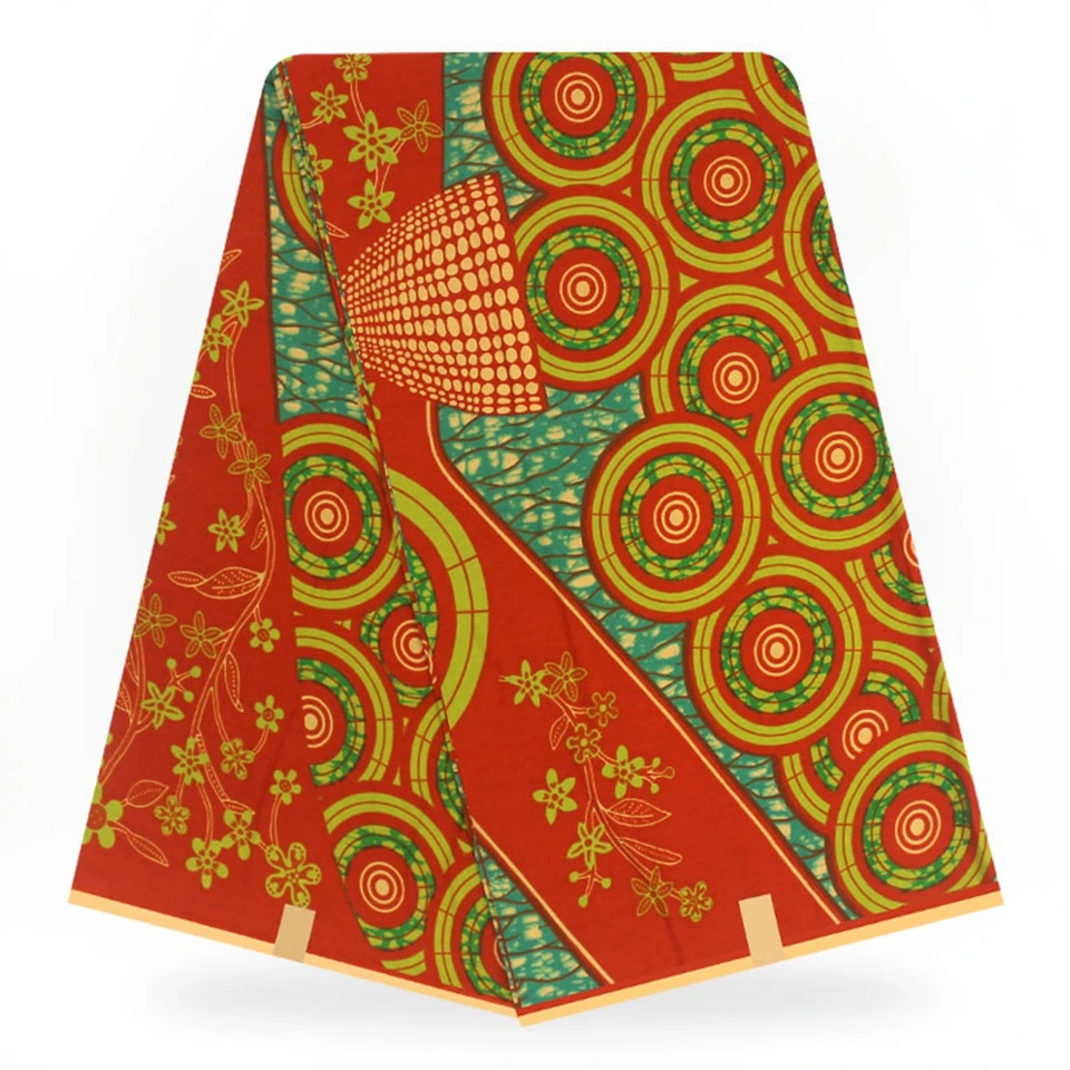 Red African wax fabric 100 cotton African Kitenge Dress