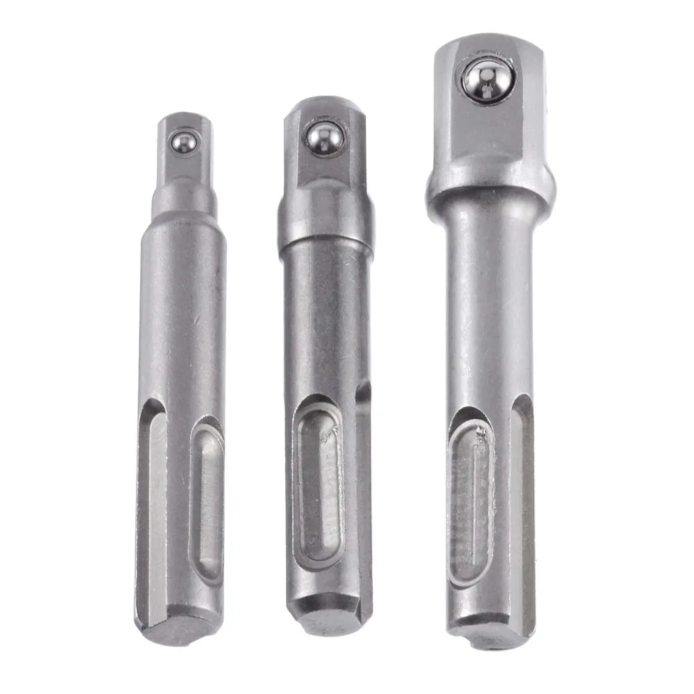 3 шт. 1/2 ''3/8'' 1/4 ''дюймовый стальной патрон Удлинительный адаптер, набор патронов для дрели Mayitr