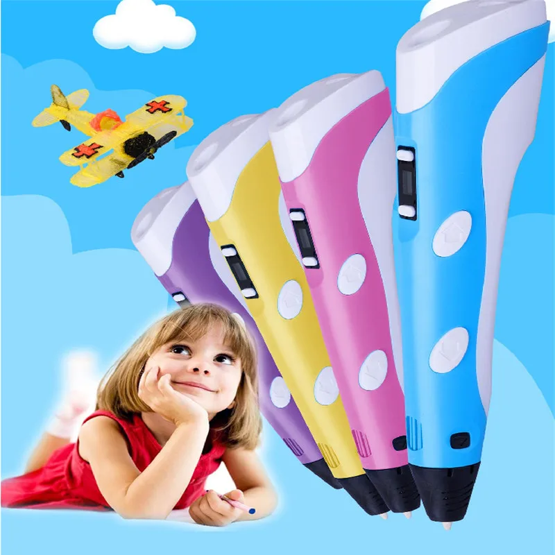 2017 New Creative 2nd Generation 3D Printing Pens Intelligence Drawing 3D Pen With ABS Filament 3D