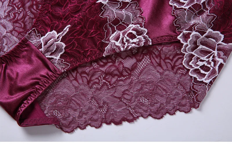 Jerrinut Women Briefs Sexy Lace Underwear Plus Size 3XL 4XL 5XL 6XL High Waist Panty Female Cotton Women Intimates Breathable   4