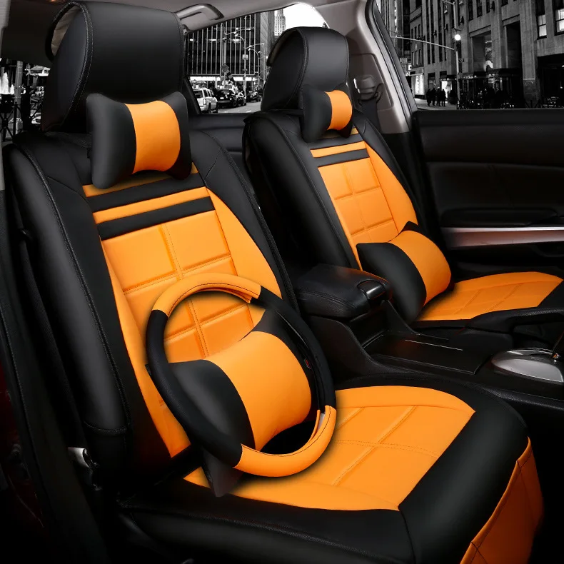 Новые чехлы для сидений автомобиля Кожаная подушка Ford Focus Mondeo Transit Custom Fiesta S MAX Explorer