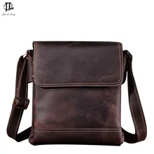 Men s Over Shoulder Bag Sale Men s Fashion Crazy Horse Genuine Leather Handbag Portfolio Briefcase