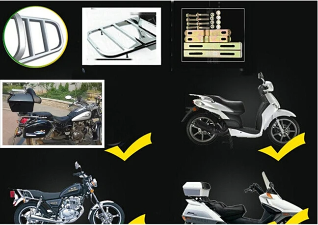 Матовый черный багажник багажная коробка с верхней спинкой для Yamaha VStar 400 650 1100 1300