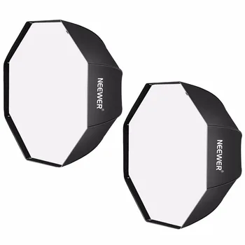 

Neewer 47 inches Black Octagonal Softbox with White Diffuser and Bag(2 Pack)