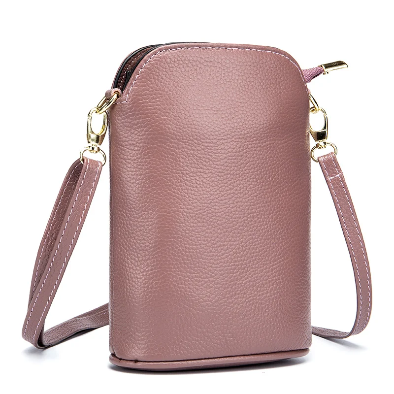 CICICUFF, повседневные женские сумки из натуральной кожи, сумка-мешок, сумка для сотового телефона, карман на плечо, женская сумка через плечо, кошелек красного цвета