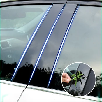 

lsrtw2017 black pc car middle post sticker trims for bmw x6 x3 x1 x5 F15 F16 E84 F25 2011 2012 2013 2014 2015 2016 2017 2018