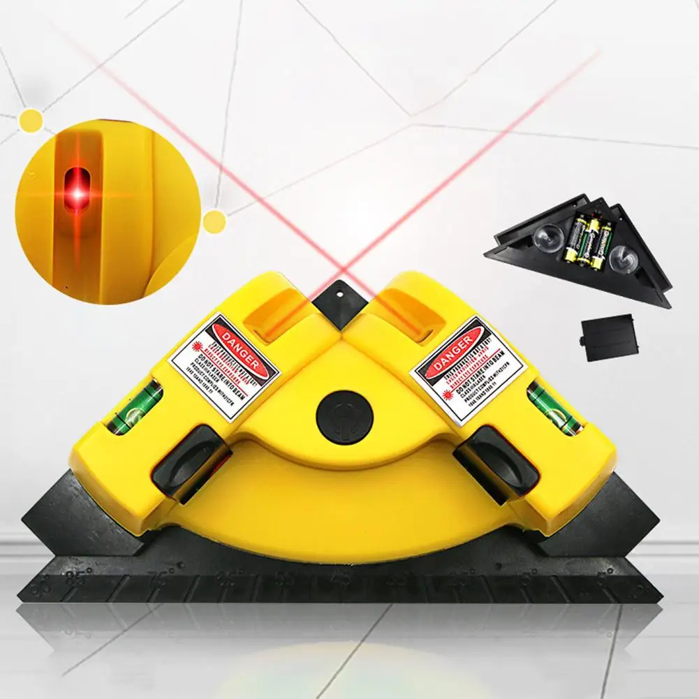 

Right Angle 90 Degree Level Cross Line Tiling Leveling Laseed Beam Measurement Tool Multifunctional Measurement Tool Household
