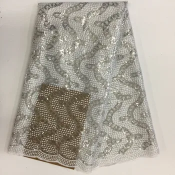 

M5!Hot sales grid neonatal purple rope sequins water-soluble lace/network Africa bud silk fabrics of high quality of the wedding