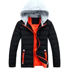 Free Shipping 2017 Men’s Winter Cotton Jacket Hooded Casual Thick Warm Clothing Solid Padded Thermal Parkas fashion Coats