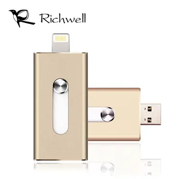 

Richwell USB Flash Drive Pendrive 128GB 64GB Flash Memory Stick 32GB 16GB 8GB OTG Pen Drive USB Key For iPhone/iPad/Android/PC