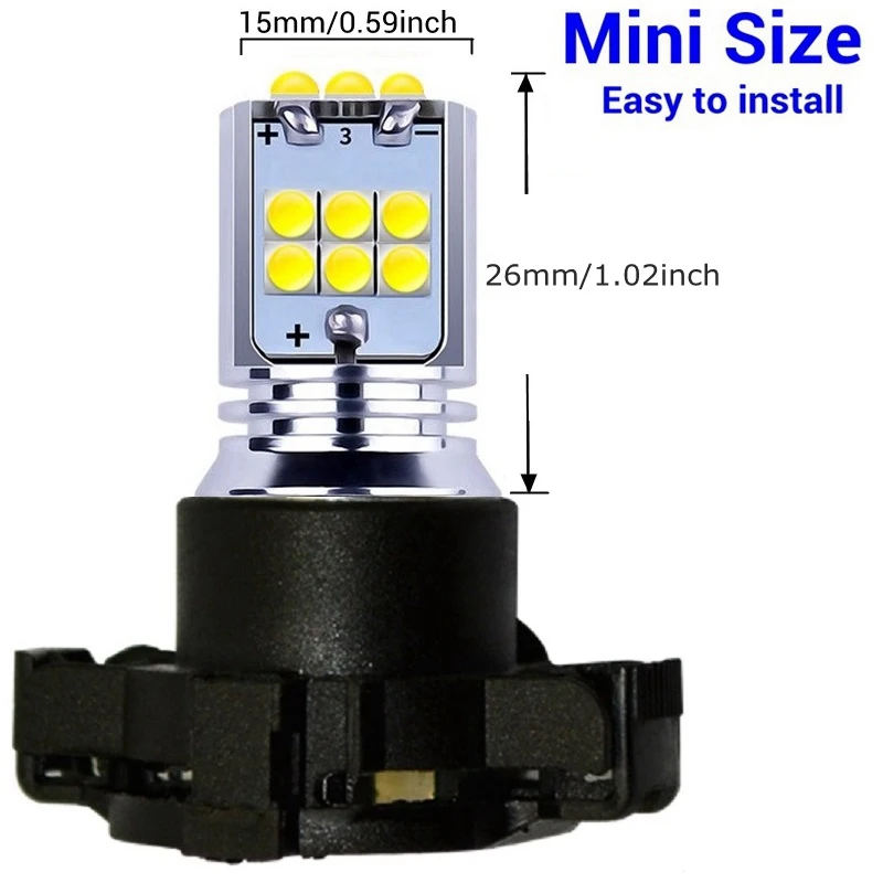  Ʈ 1800Lm ũ Ĩ LED , ڵ ĸ  ǥõ, PY24W, ڵ   õ,  , 2 