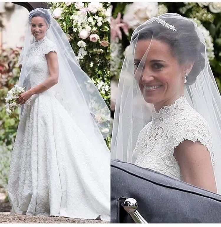 

Sexy high neck Wedding Dresses Lace a-line Bridal Gowns Hot Designer wedding gowns bridal dresses Vestido De Noiva Longo 2019