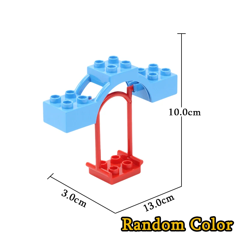Классические большие строительные блоки, аксессуары, совместимые с Duplos, блоки, качели, слайд-лестница, труба, игровая площадка, игрушки, подарок для ребенка