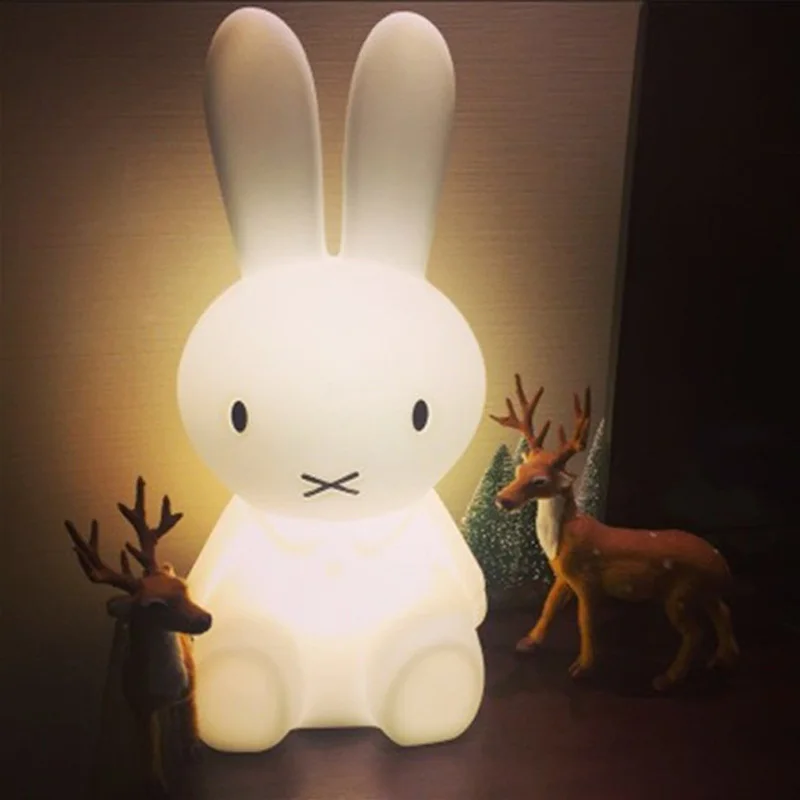 

Baby Rabbit Lamp Bed Room Toy Anti-fall Waterproof Environmental Bear Lovely Light Children Christmas gift Electricity Charged