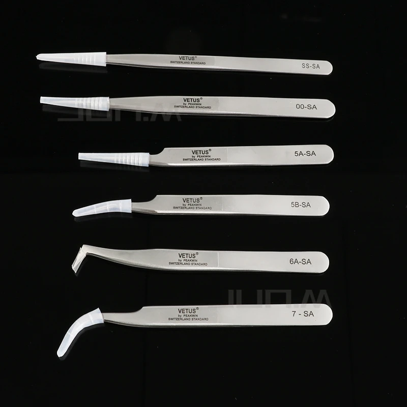 

VETUS Stainless Steel Eyebrow Tweezers False Eyelash Extension Tool Assist In Repairing High-Precision Acid-Resistant Tweezers